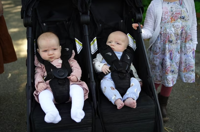 Малышка Поппи (слева) заметно крупнее своего брата Майкла (справа), хотя они родились в один день. Фото © ABC News