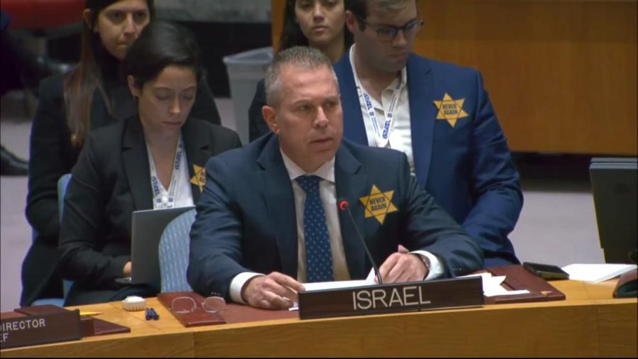 Израильский постпред нацепил в ООН жёлтую звезду на пиджак
