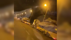 Появилось видео переброски колонны израильских танков Merkava в сектор Газа