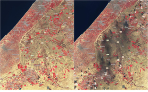Израиль сняли из космоса до и после вторжения ХАМАС
