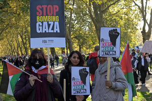 Сотни тысяч человек вышли на улицы Лондона, чтобы поддержать Палестину