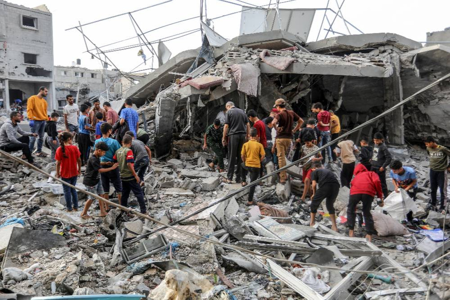 <p>Последствия авиаударов Израиля в секторе Газа. Обложка © ТАСС / dpa / picture-alliance / Abed Rahim Khatib</p>