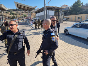 Кадр с КПП под Иерусалимом, где произошла стрельба. Фото © X / israelpolice