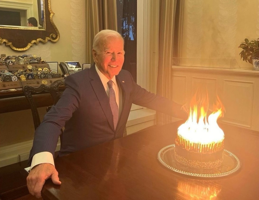 Президент США Джо Байден в свой день рождения. Обложка © Х / JoeBiden