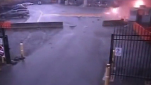 Опубликовано видео момента взрыва на границе между США и Канадой