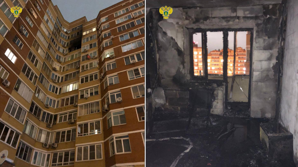 Кадры последствия пожара в квартире в Новой Москве. Фото © Telegram / Прокуратура Москвы