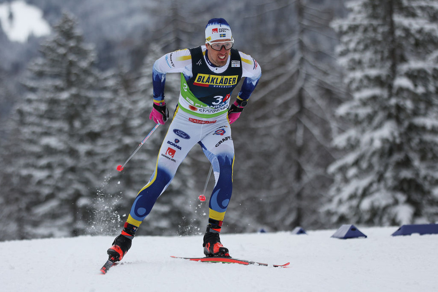 Шведский лыжник Калле Хальварссон. Обложка © Getty Images / Maja Hitij