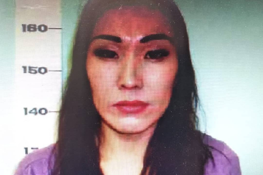 Разыскиваемый Габышев в образе женщины. Фото © t.me / КП — Якутия