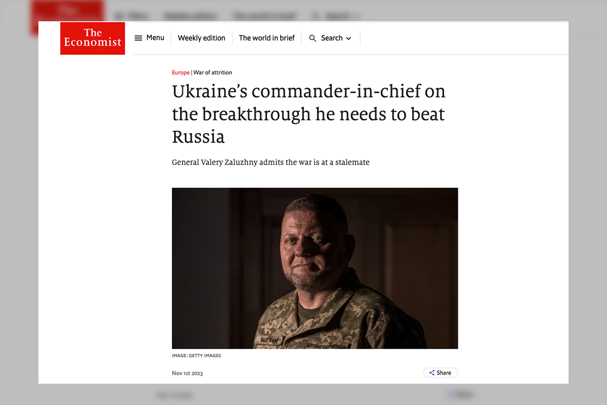 Генерал Валерий Залужный. Фото © The Economist