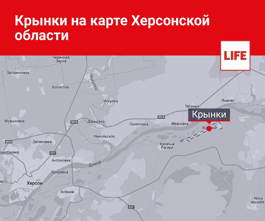 Крынки на карте Херсонской области. Инфографика © LIFE