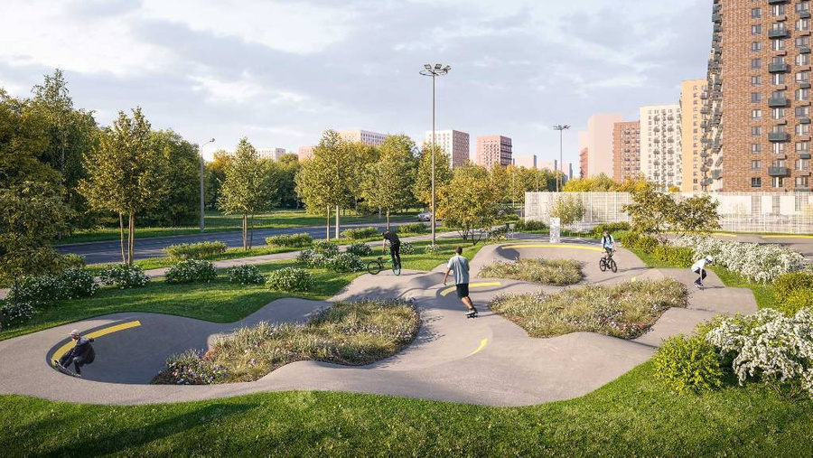 Проектное решение нового спортивного комплекса в Саларьеве. Фото © Департамент развития новых территорий города Москвы