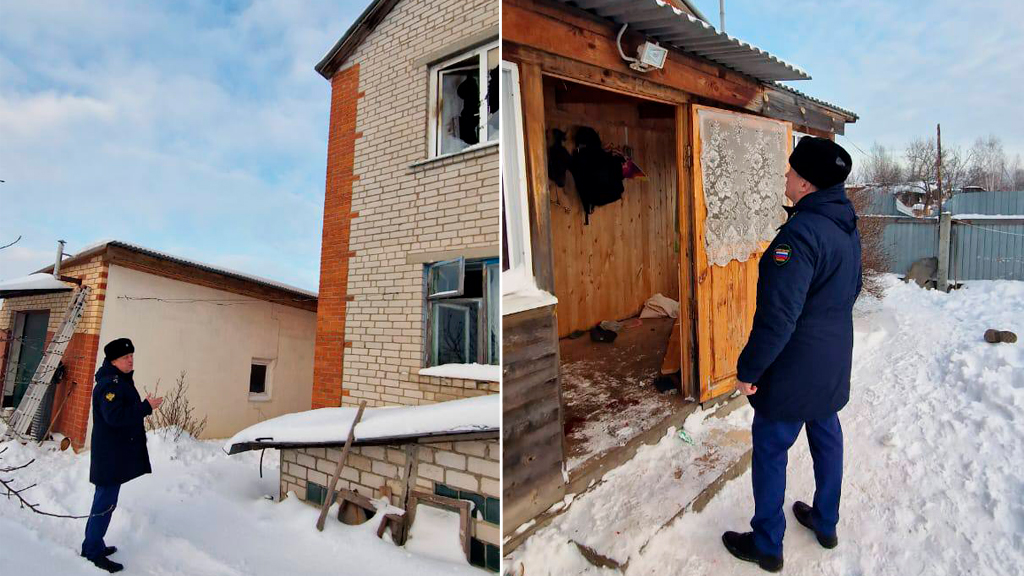 Место обстрела полицейских в деревне Высокое под Рязанью. Фото © Прокуратура Рязанской области.