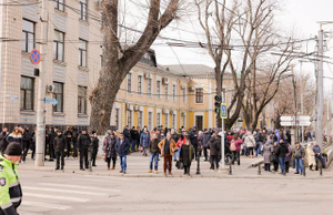 В центре Кишинёва собираются протестующие. Фото © Telegram / "Кишинёв в теме"
