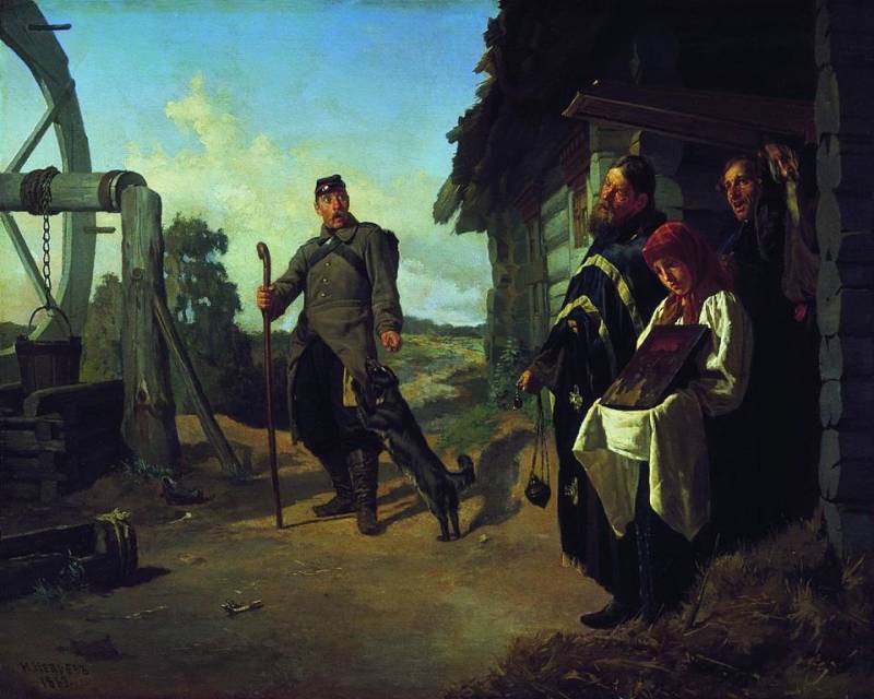 "Возвращение солдата на родину". Николай Неврев, 1869 г. Фото © topwar.ru