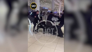 Дикая стенка на стенку двух групп подростков в московском ТЦ попала на видео