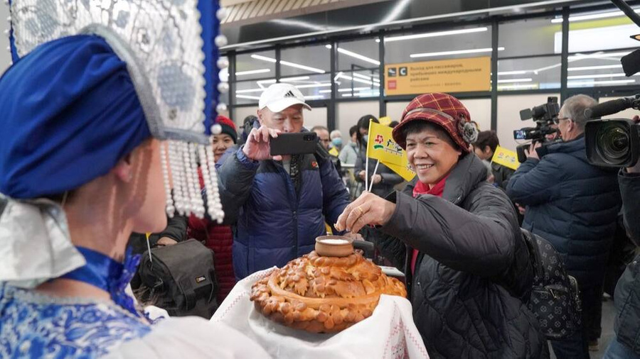 Встреча китайских туристов в Москве. Фото © Агентство городских новостей "Москва" / Пелагия Тихонова