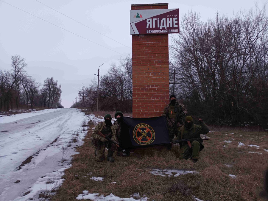 Российские военные освободили населённый пункт Ягодное. Фото © Telegram / Пресс-служба Пригожина