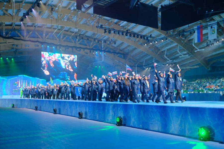 Открытие вторых зимних Международных спортивных игр "Дети Азии". Фото © Telegram / "Дети Азии – 2023" в Кузбассе