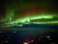 Северное сияние из окна рейса Куусамо – Хельсинки. Фото © Twitter / Flightradar24