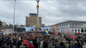 В Киеве перекрыли Крещатик ради прощания с лидером "Правого сектора", шутившего о костях русских детей