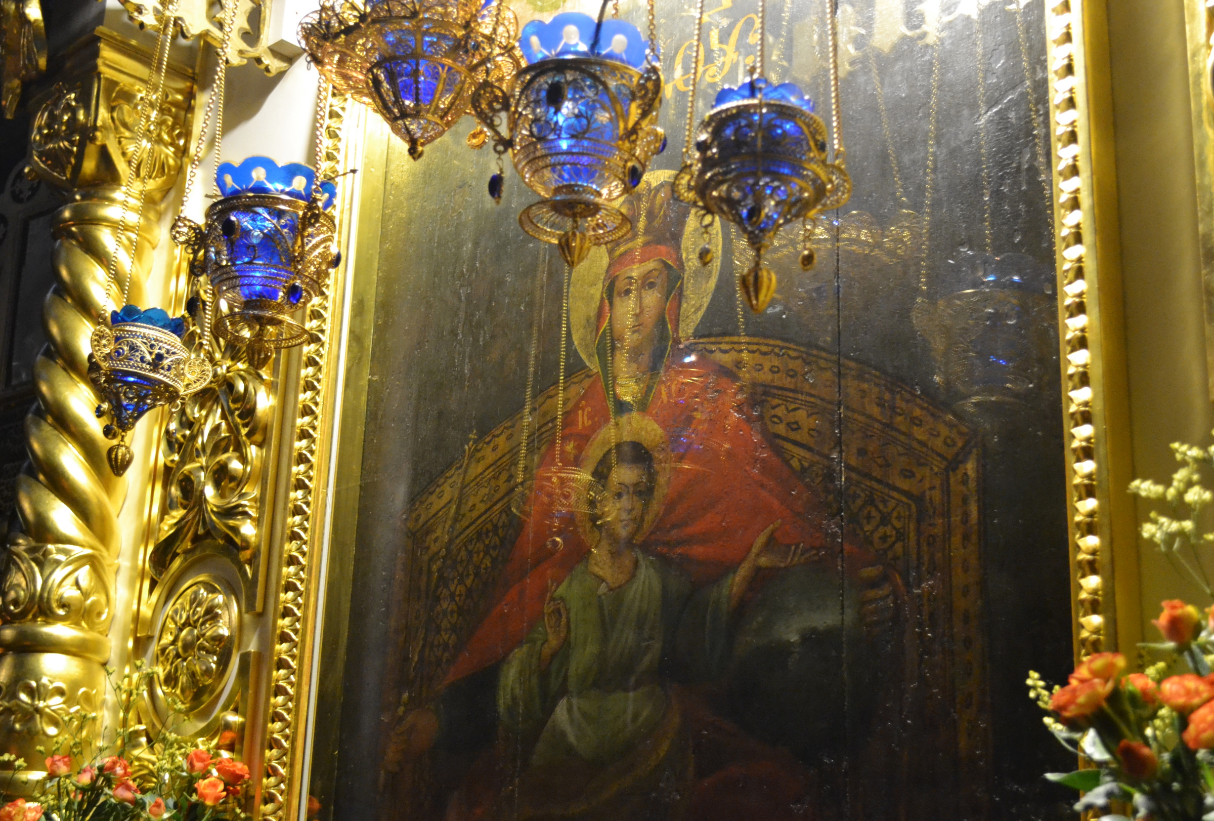 Оригинал Державной иконы Божией Матери находится в Казанском храме Коломенского. Фото © ТАСС / Ирина Дмитриева
