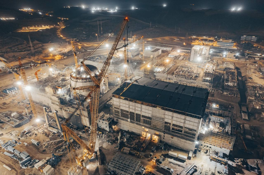 Строительство АЭС "Аккую" в Турции. Обложка © Telegram / АЭС "Аккую"