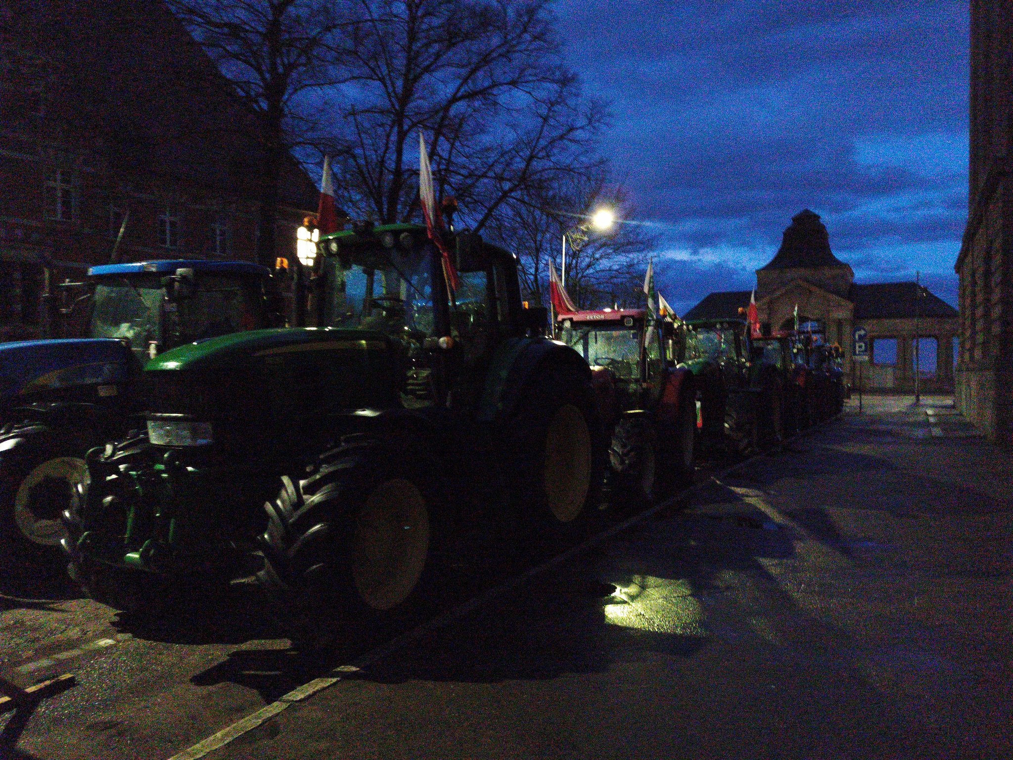 Польские фермеры протестуют в Щецине. Фото © twitter/arszczecin