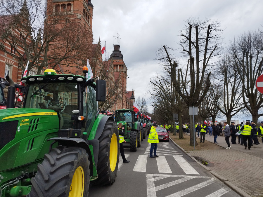 Польские фермеры протестуют в Щецине. Обложка © twitter/arszczecin