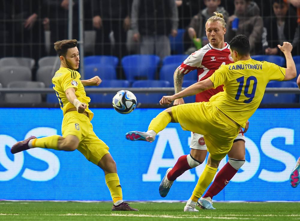 Казахстан со счётом 3:2 обыграл Данию в отборе на Евро-2024