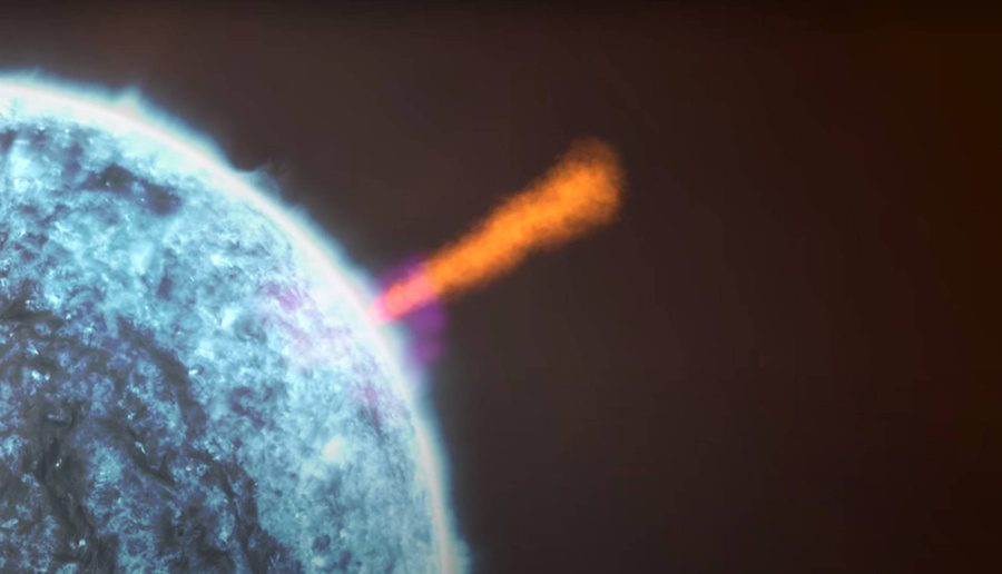 Гамма-всплеск. Фото © YouTube / NASA Video