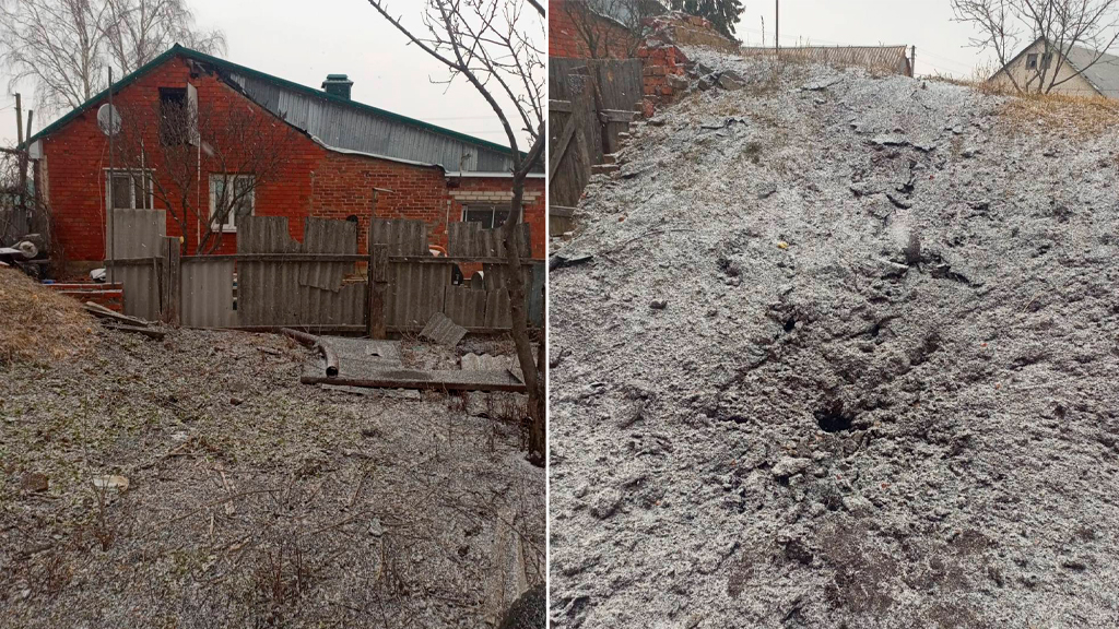 Последствия удара ВСУ по селу Муром Белгородской области. Фото © Телеграм-канал губернатора Белгородской области Вячеслава Гладкова