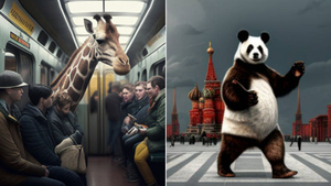 Нейросеть Midjourney нарисовала животных Московского зоопарка