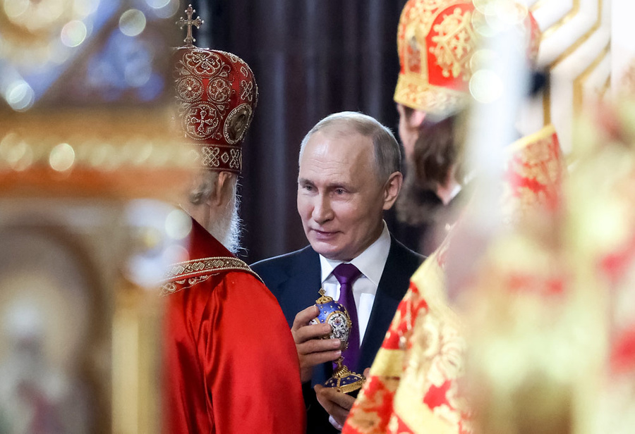 Президент России Владимир Путин и патриарх Кирилл. Фото © ТАСС / Карпухин Сергей