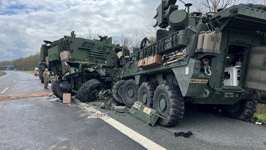 Место столкновения американских боевиков на востоке Германии. Обложка © Twitter / Press Review