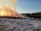Мощный пожар на территории пилорамы. Фото © t.me / mchskrsk