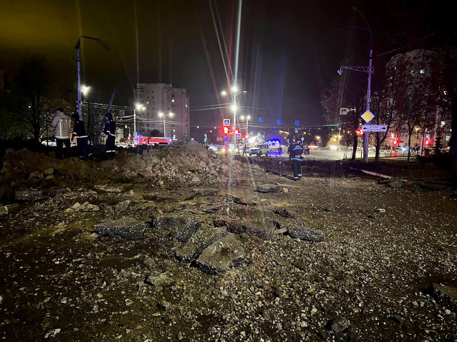Последствия взрыва в Белгороде. Фото © Telegram / Валентин Демидов