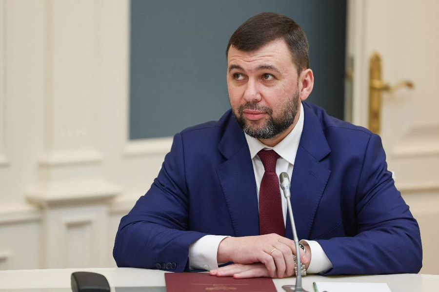 Врио главы Донецкой Народной Республики Денис Пушилин. Фото © ТАСС / Гавриил Григоров