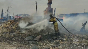 Пожарные ликвидировали открытое горение в курганской деревне Логоушка