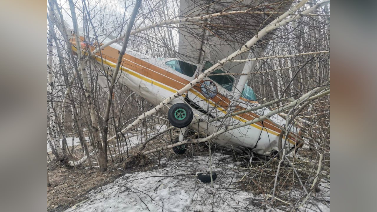 Легкомоторный самолёт совершил жёсткую посадку в Новосибирске. Фото © t.me / zstproc