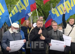 На митинге у Посольства Польши её назвали гиеной Европы