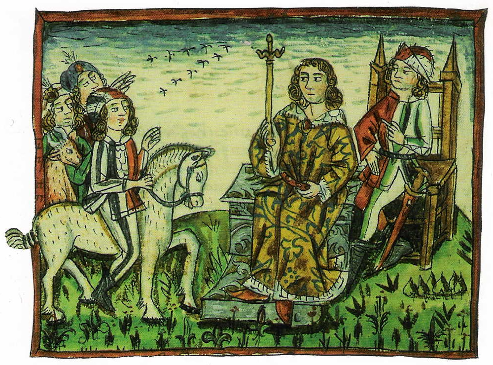 Инсталляция герцогов Каринтии согласно средневековой хронике. Фото © Wikipedia
