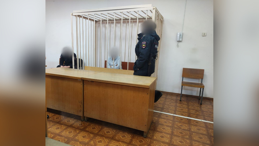Обвиняемая в нападении на сотрудницу полиции в зале суда. Фото © Telegram / СУ СКР по Саратовской области