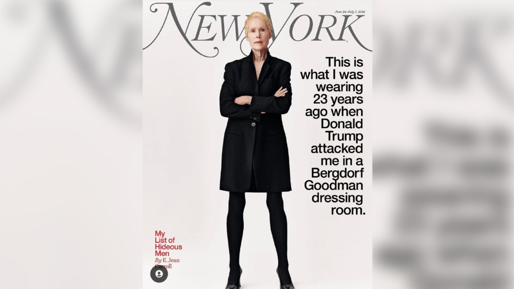 Обложка NYMag с Джин Кэрролл в 2019 году. Фото © Telegram / Антиглянец