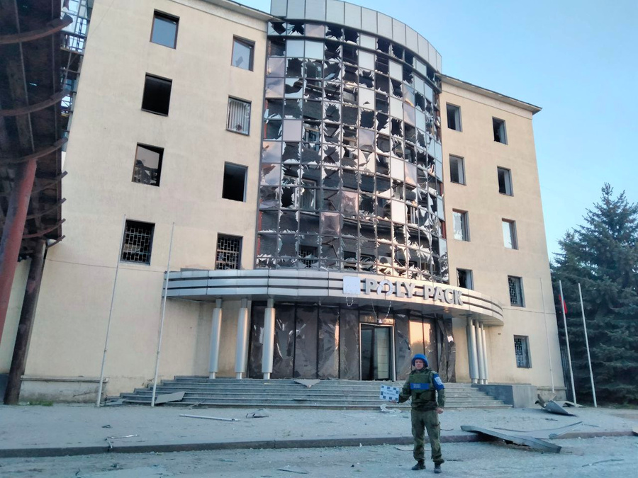 Последствия удара ВСУ по Луганску. Фото © t.me / Представительство ЛНР в СЦКК