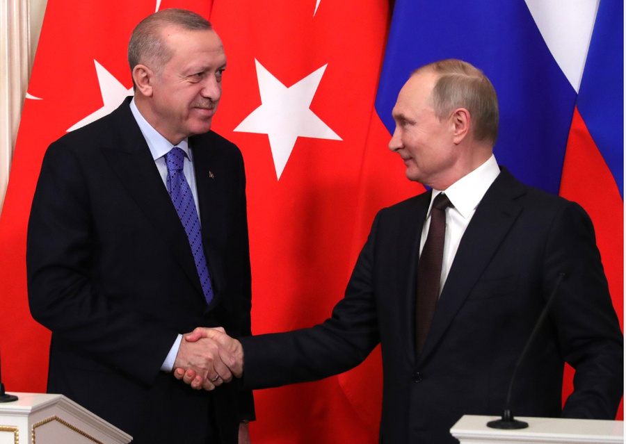 Реджеп Эрдоган и Владимир Путин — давние партнёры. Фото © Kremlin.ru