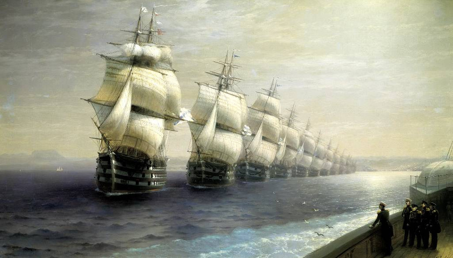 Смотр Черноморского флота в 1849 году (Айвазовский, 1886). Фото © Wikipedia