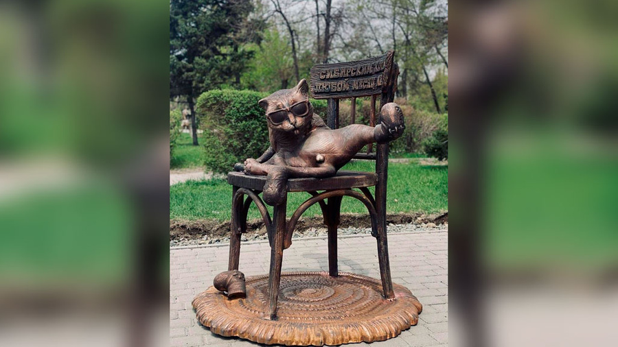 Памятник коту, который не понравился барнаульцам. Обложка © VK / "Типичный Барнаул"