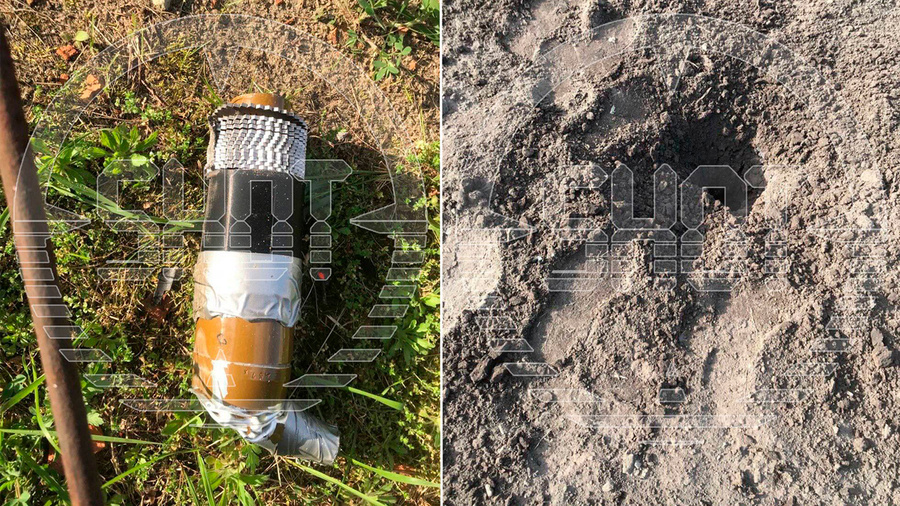 Самодельный боеприпас, который нашли у АЗС Energy Oil в Курской области. Фото © SHOT