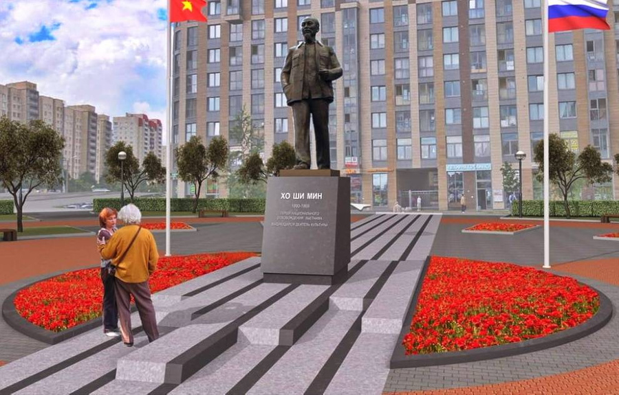 То, как будет выглядеть памятник Хо Ши Мину в Санкт-Петербурге. Обложка © Gov.spb.ru
