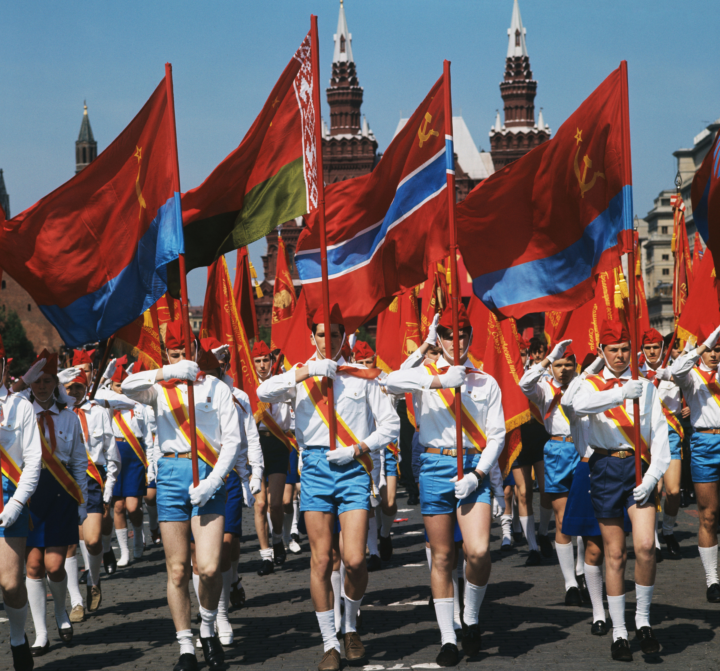 Празднование 50-летия Всесоюзной пионерской организации в Москве. Фото © ТАСС / Владимир Мусаэльян